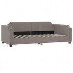 vidaXL Lit de jour avec lit gigogne taupe 90x200 cm tissu