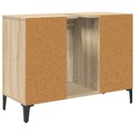 vidaXL Armoire d'évier avec étagère Chêne Sonoma 80 x 33 x 60 cm