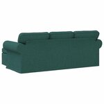 vidaXL Canapé Vert foncé 215 x 138 x 80 cm tissu