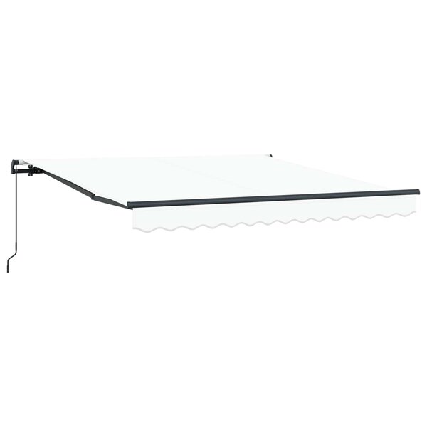 vidaXL Auvent Rétractable Blanc 350 x 250 cm Polyester et Acier