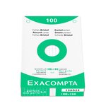 Étui De 100 Fiches - Bristol Quadrillé 5x5 Perforé 100x150mm - Blanc - X 10 - Exacompta