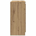 vidaXL Buffet chêne artisanal 80x35x76 cm bois d'ingénierie