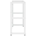 vidaXL Cadre de lavabo de salle de bain Blanc 79x38x83 cm Fer