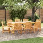 vidaXL Ensemble de salle à manger de jardin 7 pièces en bois massif d'acacia
