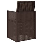 vidaXL Chaises de jardin salle à manger 2 Pièces Marron et crème PP