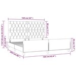 vidaXL Cadre de lit sans matelas bleu 160x200 cm tissu