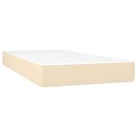 vidaXL Sommier à lattes de lit matelas et LED Crème 80x200cm Tissu
