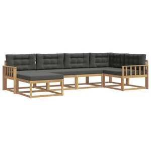 vidaXL Ensemble de canapés d'extérieur 5 pc Blanc et anthracite