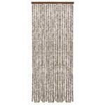 vidaXL Moustiquaire Taupe et blanc 56x185 cm Chenille