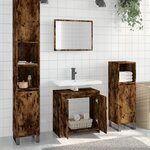 vidaXL Ensemble de meubles de salle de bain 2 Pièces Chêne fumé