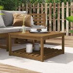 vidaXL Table de jardin marron miel 82 5x82 5x45 cm bois massif de pin