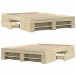 vidaXL Cadre de lit sans matelas chêne sonoma 120x190 cm