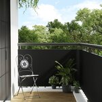 vidaXL Paravent de balcon noir 600x80 cm résine tressée