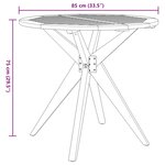 vidaXL Table de jardin ronde Ø85x75 cm bois d'acacia solide