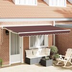 vidaXL Auvent Rétractable Marron 400x200 cm tissu