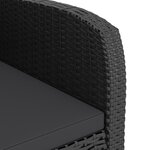 vidaXL Ensemble à manger d'extérieur 9Pièces coussins résine tressée noir