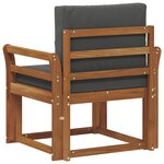 vidaXL Canapé d’extérieur Bois d'acacia massif et polyester Naturel