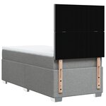 vidaXL Sommier à lattes de lit avec matelas Gris clair 100x200cm Tissu
