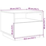 vidaXL Table basse avec lumières LED chêne marron 50x49x40 cm