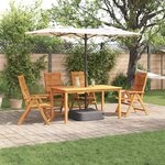 vidaXL Ensemble de salle à manger pour jardin 5 Pièces Marron