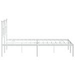 vidaXL Cadre de lit métal avec tête de lit blanc 120x190 cm