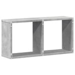 vidaXL Armoire murale 60x16x30 cm gris béton bois d'ingénierie