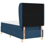 Lit Box Spring vidaXL avec Matelas en Bleu  90x200 cm  Tissu