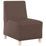 vidaXL Unité de Sofa Modulaire Sans Accoudoirs 3 Pièces Marron
