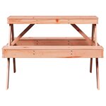 vidaXL Table de pique-nique 105x134x75 cm bois massif de douglas