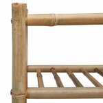 vidaXL Rack à chaussures avec étagère Naturel 68 x 28 x 96 cm Bambou