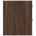 vidaXL Armoire de salle de bain étroite avec roulettes chêne marron