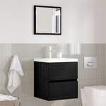 vidaXL Armoire de Rangement pour Salle de Bain - Chêne Noir Bois d'Ingénierie