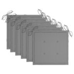 vidaXL Chaises de jardin 6 Pièces avec coussins Bois d'acacia solide