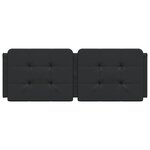 vidaXL Coussin de tête de lit Zadar noir 140 cm similicuir
