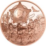 Pièce de monnaie en Cuivre 1 Dollar g 50 Millésime 2024 Legends WILD WEST (PRÉCOMMANDE)
