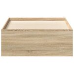 vidaXL Cadre de lit sans matelas chêne sonoma 75x190 cm