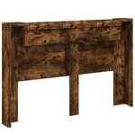 vidaXL Tête de lit Chêne fumé 160 x 16 5 x 103 5 cm Bois d'ingénierie