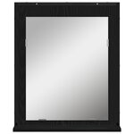 Miroir de salle de bain vidaXL en chêne noir 50x12x60 cm en bois d'ingénierie
