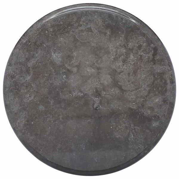 vidaXL Dessus de table Noir Ø40x2 5 cm Marbre