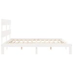 vidaXL Cadre de lit sans matelas blanc 200x200 cm bois massif de pin