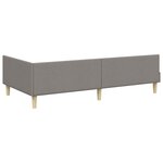 vidaXL Cadre de lit d'angle avec matelas 2 pc Taupe 90 x 190 cm tissu