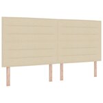 vidaXL Tête de lit LED avec bandes LED Crème 200 cm tissu