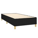 vidaXL Sommier à lattes de lit matelas et LED Noir 90x200 cm Tissu