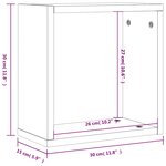 vidaXL Étagères cube murales 2 Pièces sonoma gris 30x15x30 cm