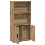 vidaXL Bibliothèque chêne artisanal 60x24x120 cm bois d'ingénierie