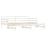 vidaXL Lit de jour et lit gigogne sans matelas 90x200 cm bois massif