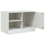 vidaXL Meuble TV blanc 67x39x44 cm acier
