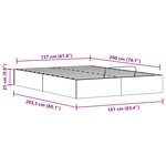 vidaXL Cadre de lit ottoman avec rangement Brun Ciré 160 x 200 cm