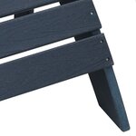 vidaXL Chaises Adirondack avec Repose-pied 2 Pièces Bleu Marine HDPE