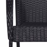 vidaXL Chaises empilables d'extérieur lot de 6 Résine tressée Noir
